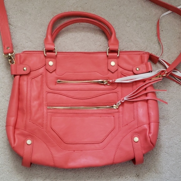 Steve Madden Handbags - Steve Madden Orange Faux Leather Satchel